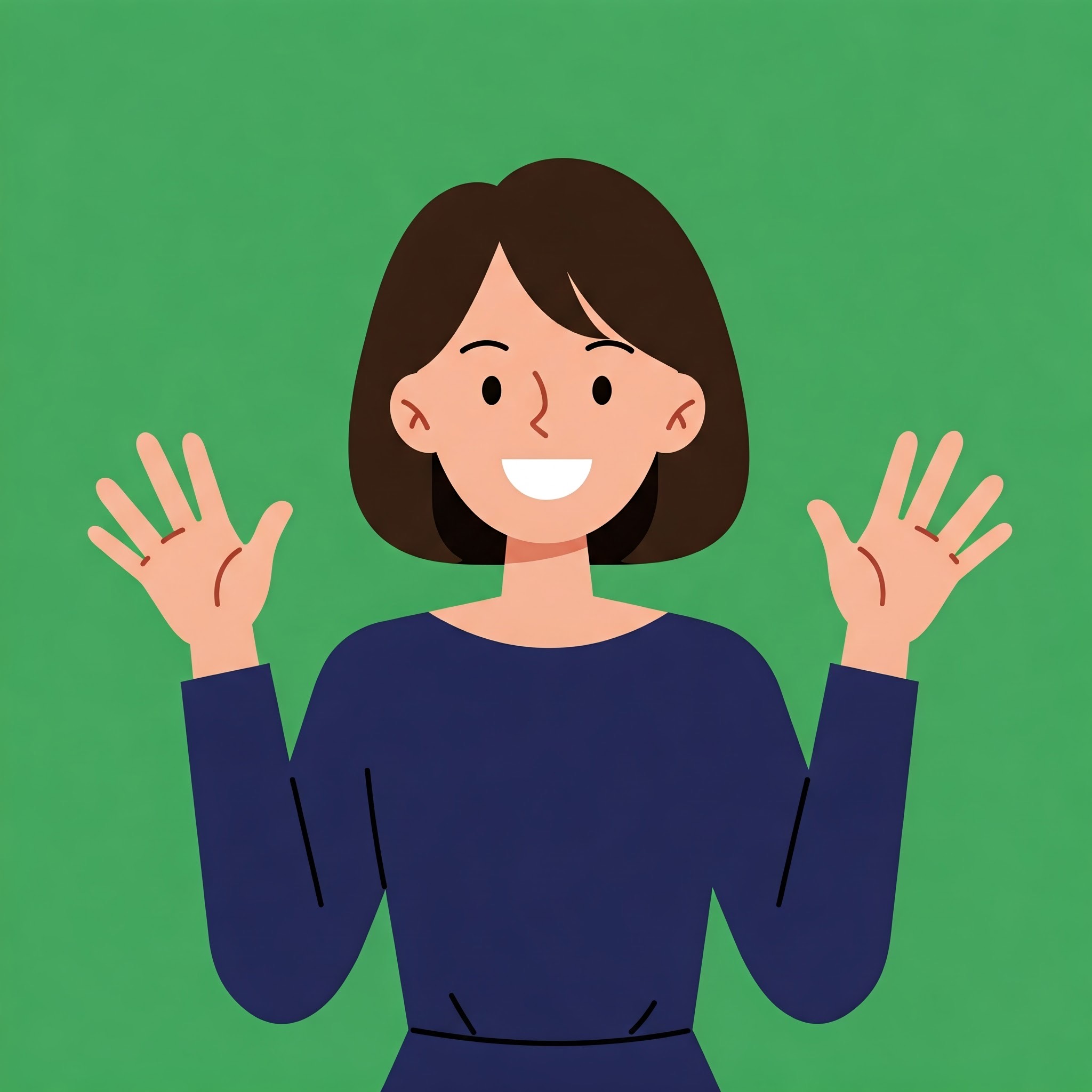 photo of Cheerful Woman Waving